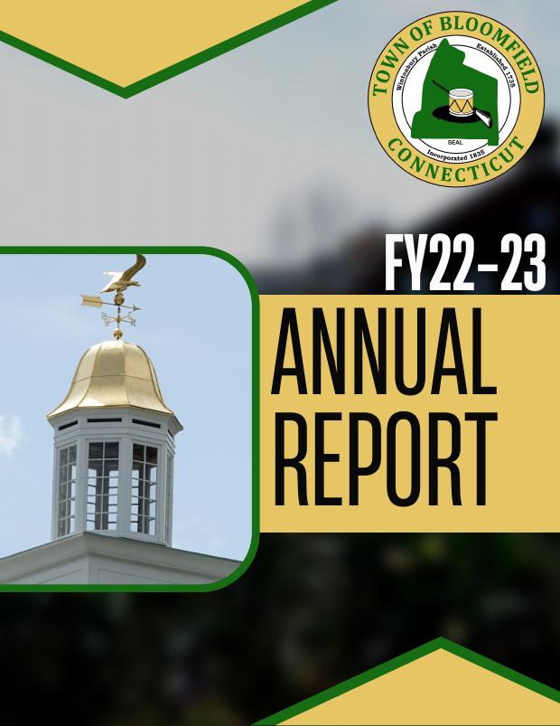 Cover of the Town of Bloomfield FY22-23 Annual Report